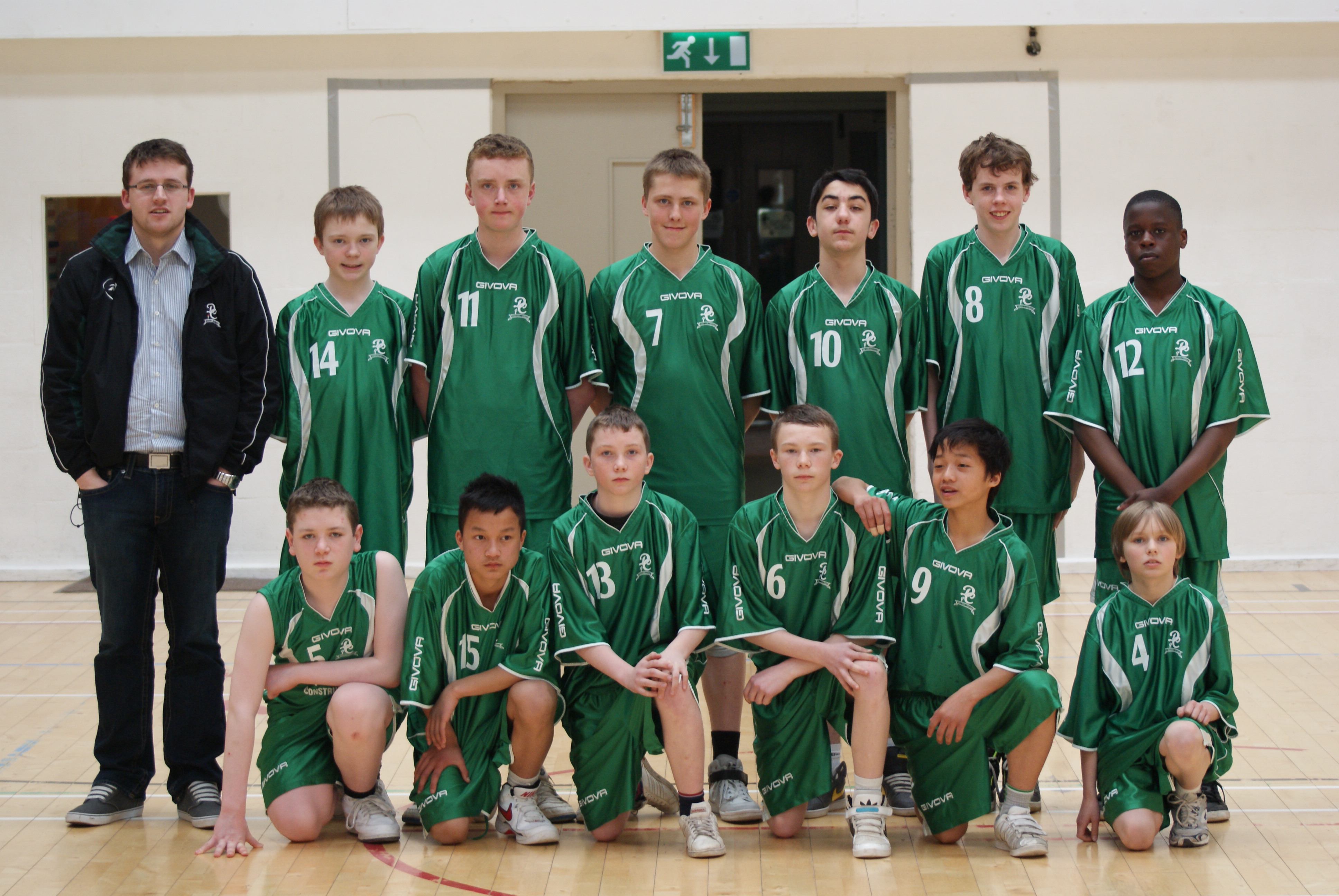 Pictured are the Davitt College, Castlebar first year boys basketball team who have reached the All-Ireland Semi-Finals in University of Limerick Sports Arena on 10th May 2013. Back Row (L-R): Mr. P.J McTavish (Coach), Liam McEllin, Ciaran Costello, Bartek Zalewski (Captain), Emil Samko, Eoin O'Malley, Joshua Awodibu. Front Row (L-R): James Kennedy, Bah So, Noel Geraghty, James Finnerty, Ler Lah, Dónal Parkinson