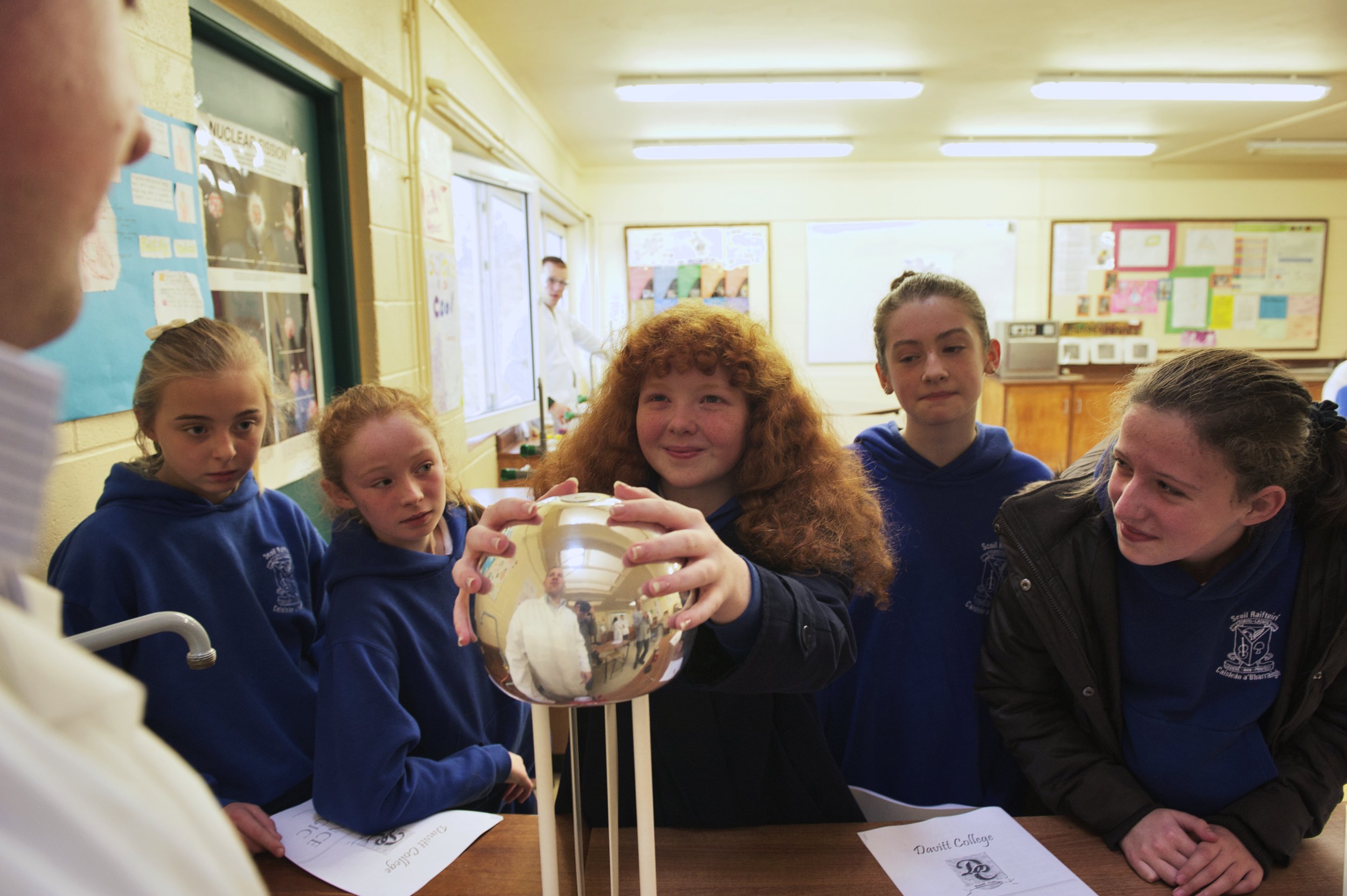 Students from Scoil Raifteiri, Castlebar are intrigued as they are shown Static Electricity during Science Week at Davitt College, a three-day science event for sixth class students from national schools in Castlebar and surrounding districts